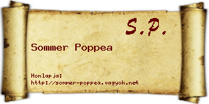 Sommer Poppea névjegykártya